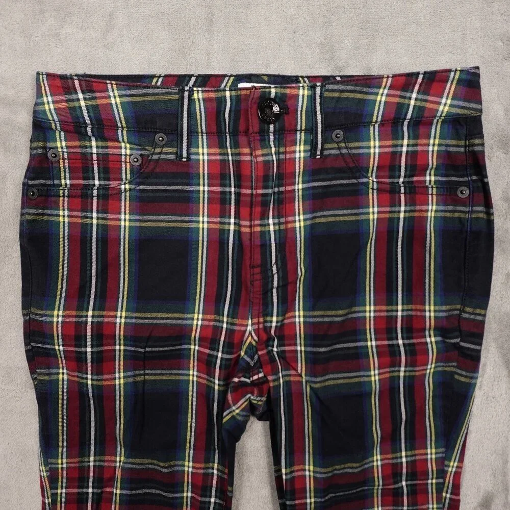 vineyard vines Jamie high‎ rise jolly plaid pants women's 0 multi-color